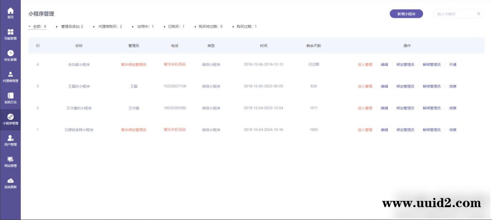 ThinkPHP内核全行业小程序运营管理系统源码 自由DIY布局 一键生成小程序