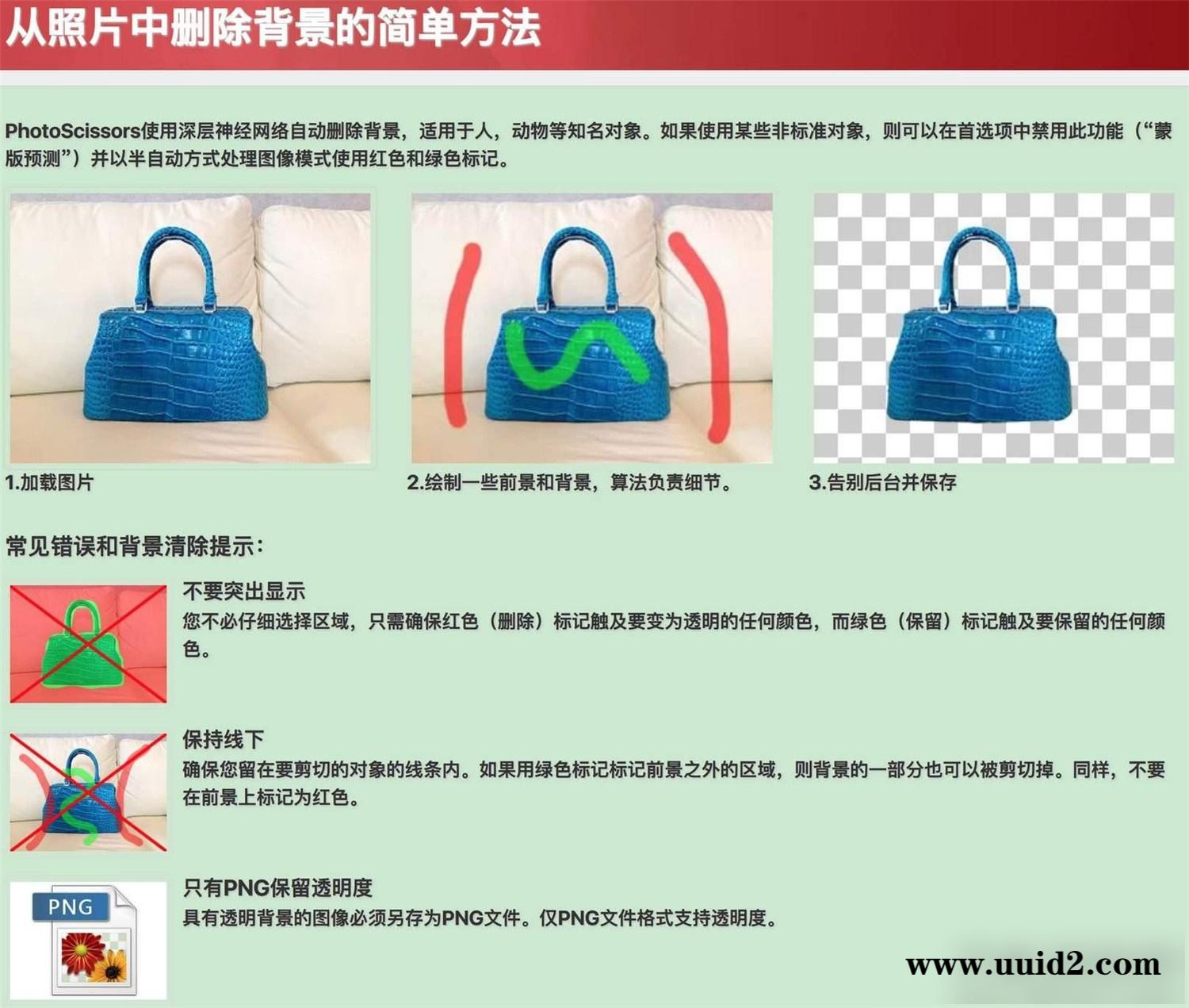 一键智能抠图 PhotoScissors工具