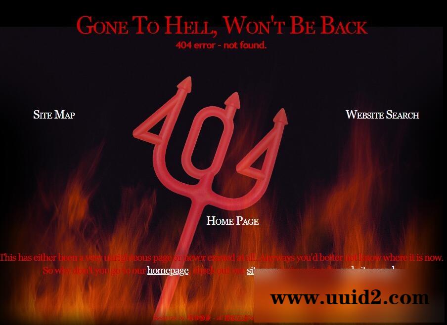 恐怖地狱火恶魔叉404模板下载