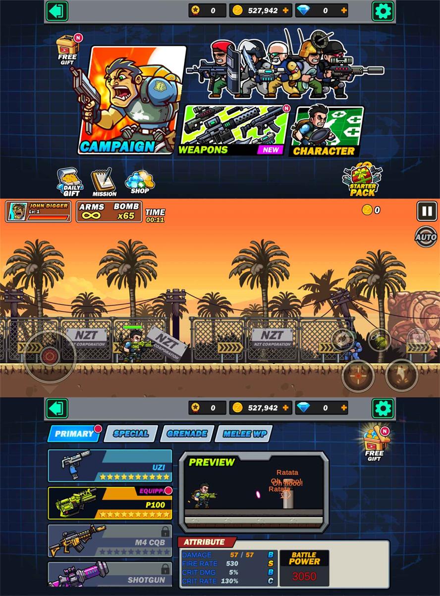 动作闯关射击游戏 合金射手