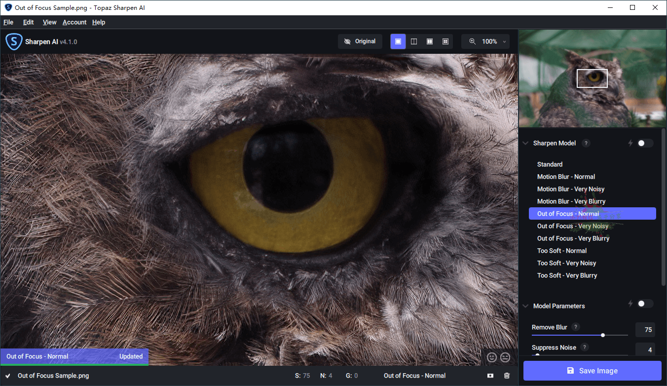 Topaz Sharpen AI v4.1.0便携版