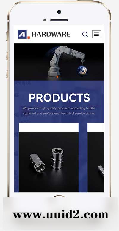 (自适应手机端)响应式pbootcms英文外贸网站模板 五金机械设备外贸网站源码下载