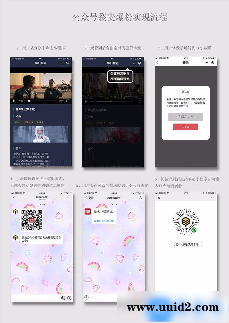 模块:微信公众号爆粉2.0.6 小程序前端+后端