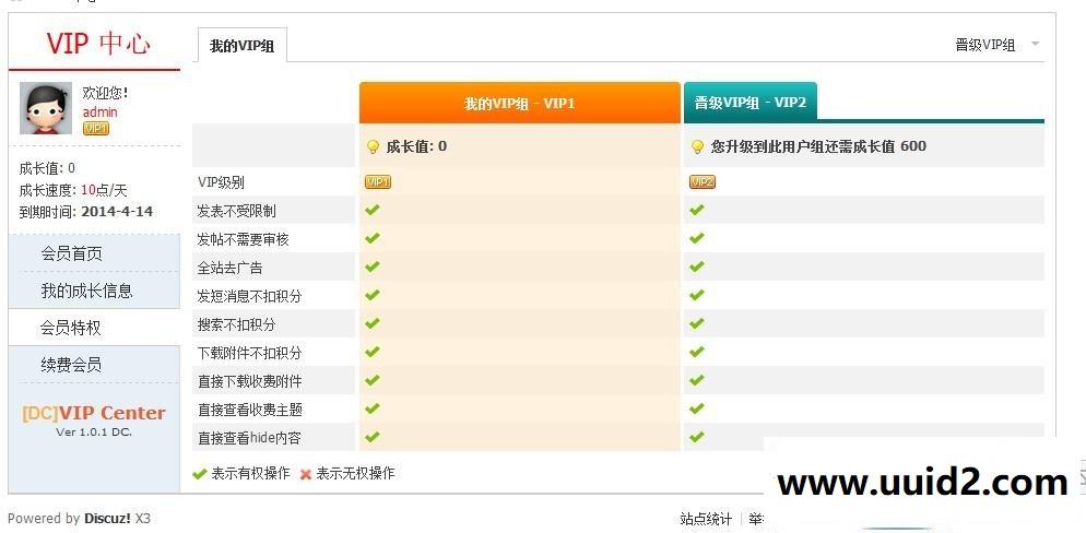 [DC]VIP中心 尊享版v3.0.7 为论坛普通用户提供VIP权限功能 价值198元