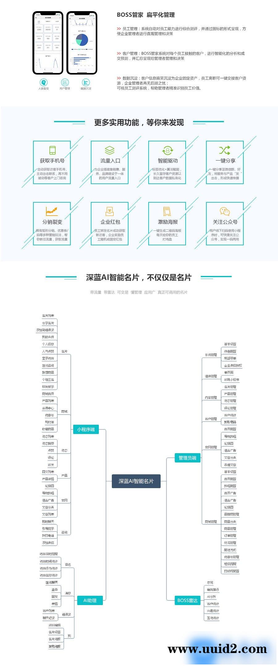 通用功能模块:深蓝AI智能名片小程序V2.7.0 原版