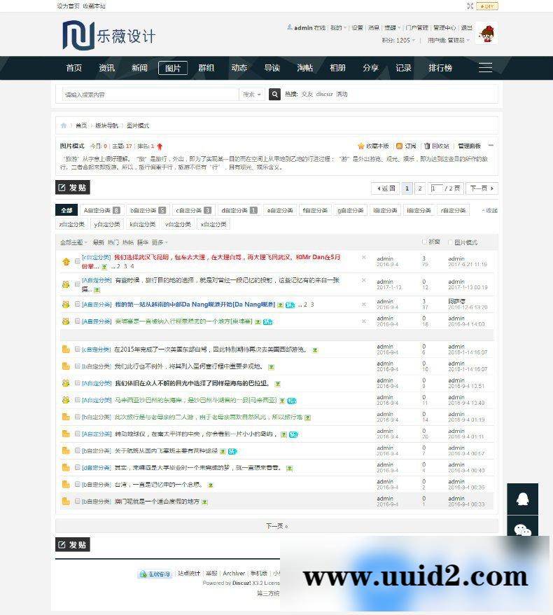 【价值32元】智能科技术粉丝论坛 gbk版+UTF8版 带DIY文件