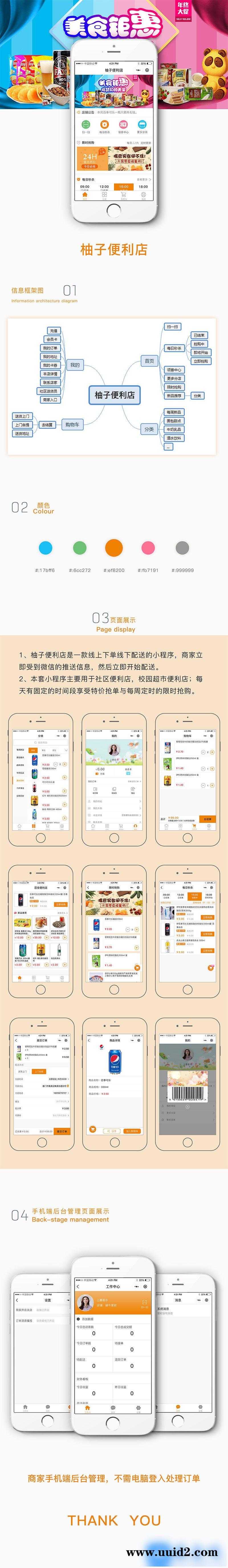 通用功能模块:柚子便利店V1.2.6 小程序前端+后端
