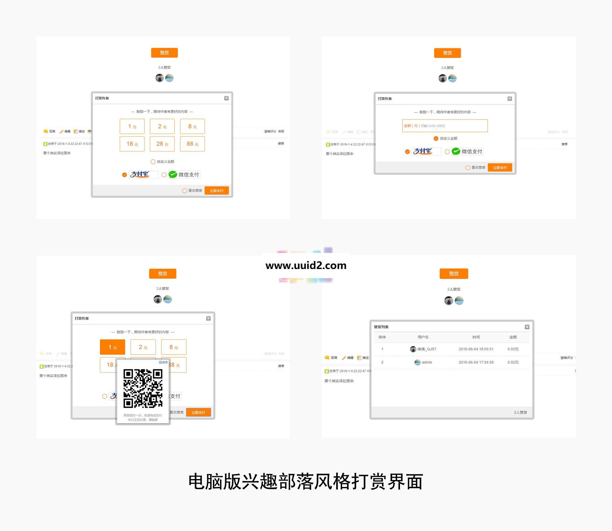 [维清]现金打赏作者 6.2正式版 DZ商业插件